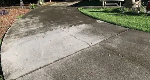 Before Driveway Cleaning
