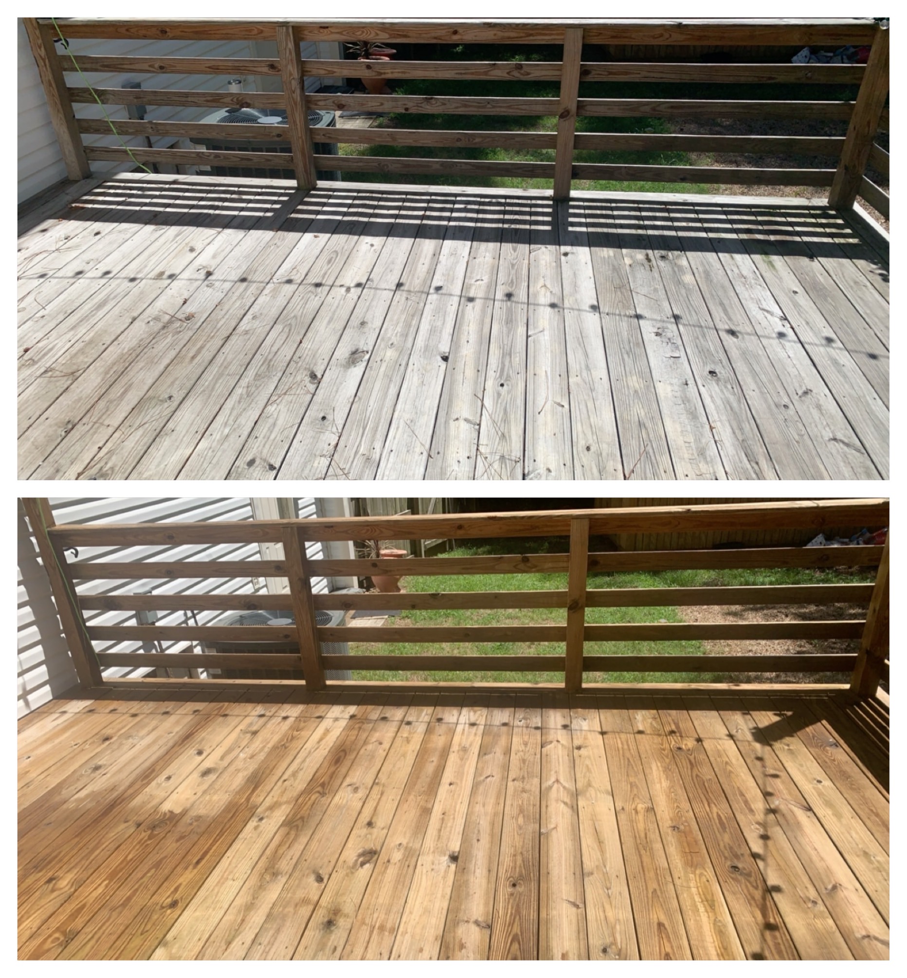 Deck Cleaning & Staining project photo for Clean Defense Force in Winder, GA