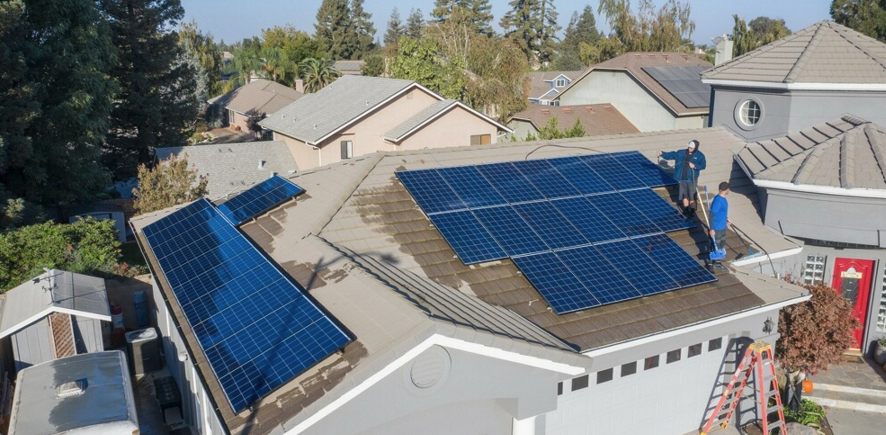 After photo of cleaned solar panels in Winder Georgia
